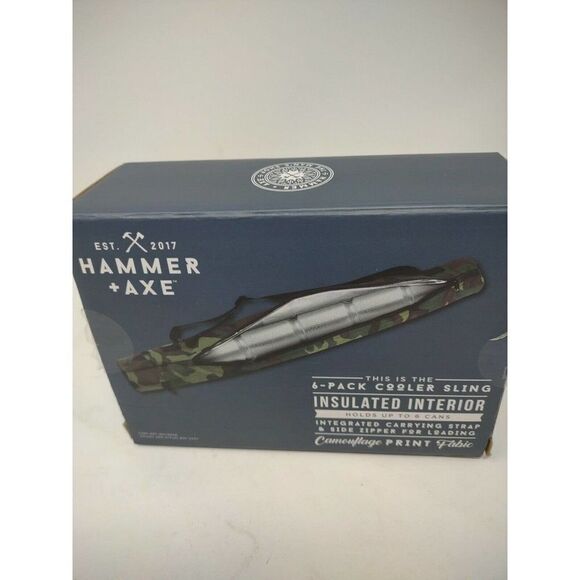 Hammer and Axe 6 pack cooler sling insulated interior camouflage 843479160628 - Picture 2 of 6